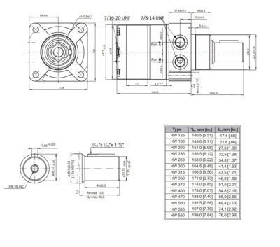 dimenzije hidromotor HW K