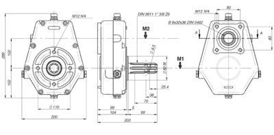 DIMENZIJE MULTIPLIKATORJA ZA ISO KIPER ČRPALKO