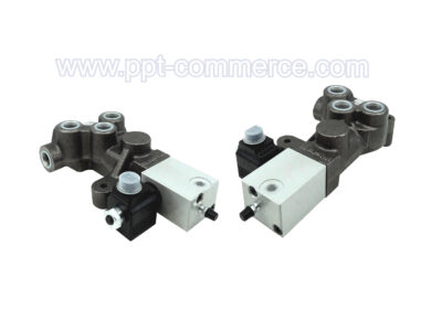 Zavorni ventil za mineralno zavorno olje z elektro nastavitvijo zavornega učinka