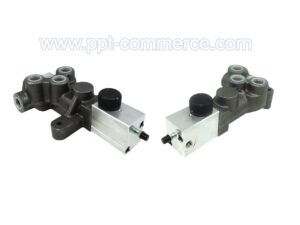 Zavorni ventil za mineralno zavorno olje z mehansko nastavitvijo zavornega učinka